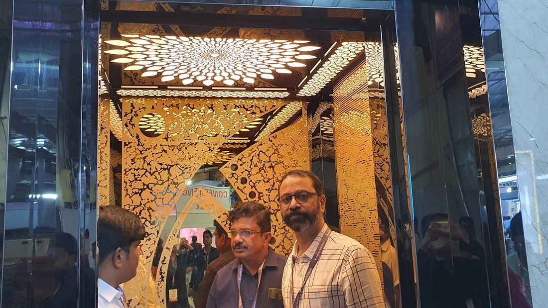 Mars Kinetek team at an elevator installation